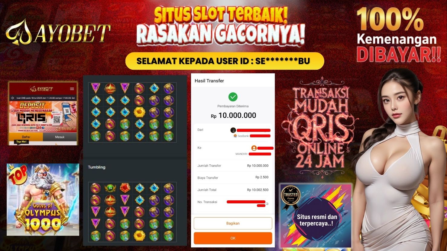 AYOBET JACKPOT SLOT GATES OF OLYMPUS 1000